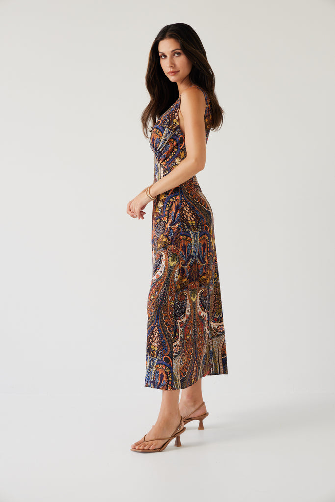 Set Dress | Dark Paisley Midi Dress 8,10,12,14 Tuesday Label