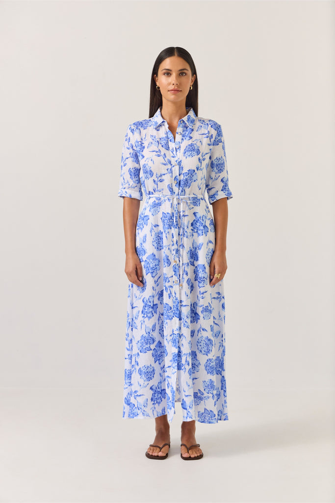 Nicola Dress | Blue Rose Midi Dress 8,10,12,14 Tuesday Label