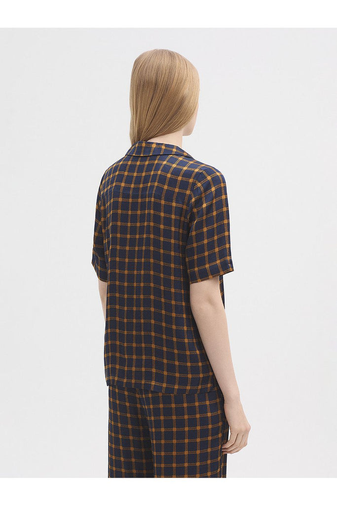 Nice Things Garden Checks Shirt Navy