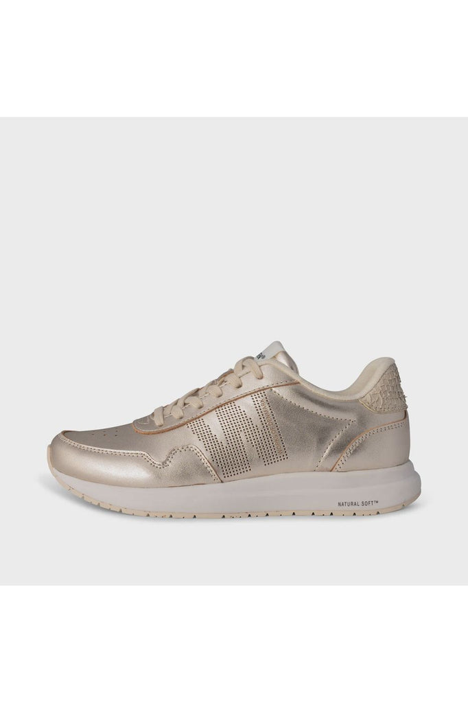 Woden Nora Sneaker Soft Natural Metallic Gold