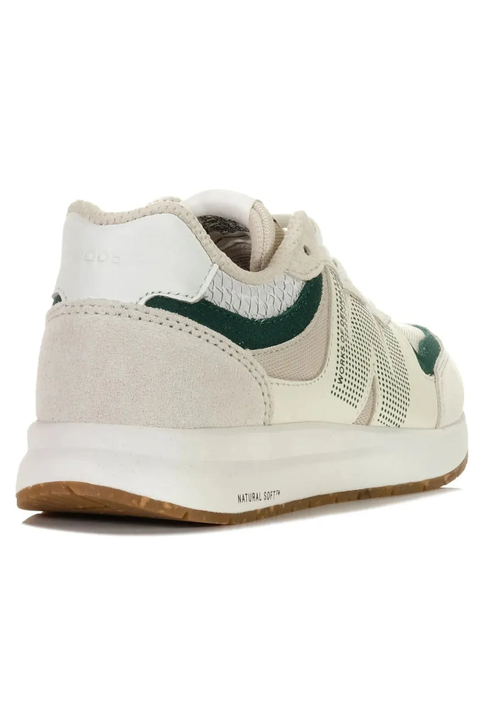 Woden Rigmor Sneaker Blanc + Deep Forest