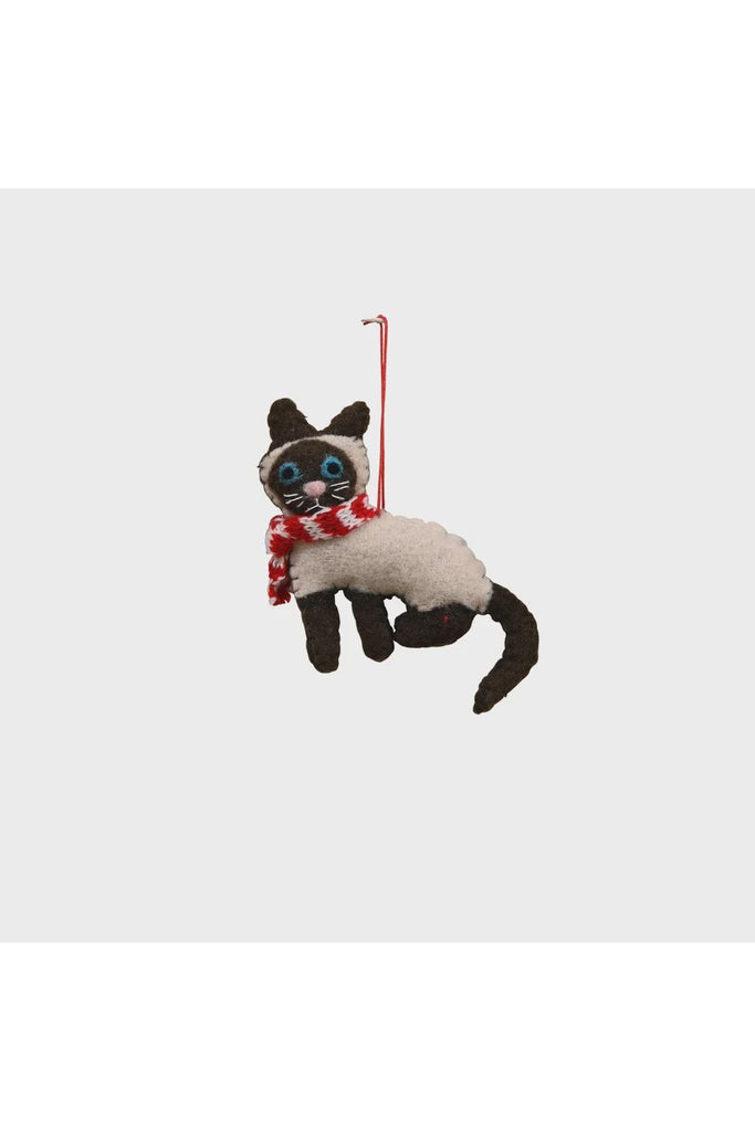 Christmas Decoration | Felt Hanging Cat | Siamese Christmas Decorations May Time
