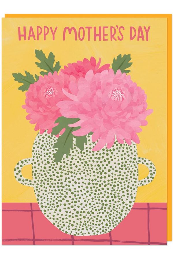 Greeting Card | Happy Mother's Day Pink Flowers Mother's Day Greeting Card Raspberry Blossom