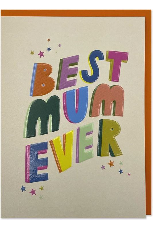 Greeting Card | Best Mum Ever Mother's Day Greeting Card Raspberry Blossom
