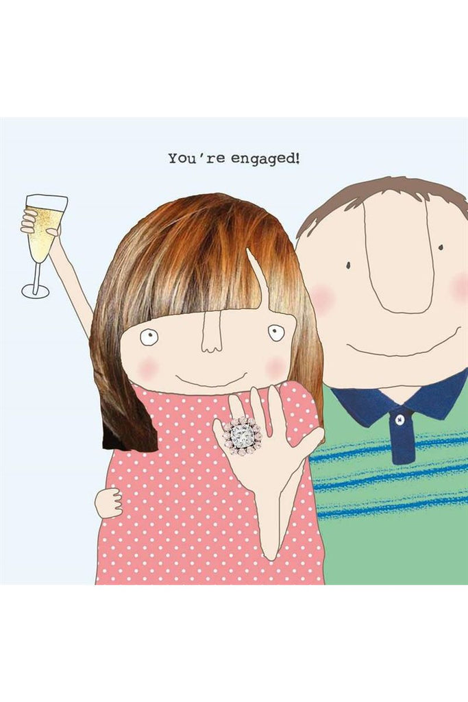Greeting Card | Engaged Engagement Greeting Card Rosie Made A Thing