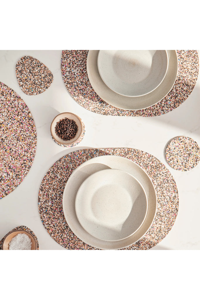 Beach Clean Placemats | Oval Set of 4 Coasters + Placemats Liga