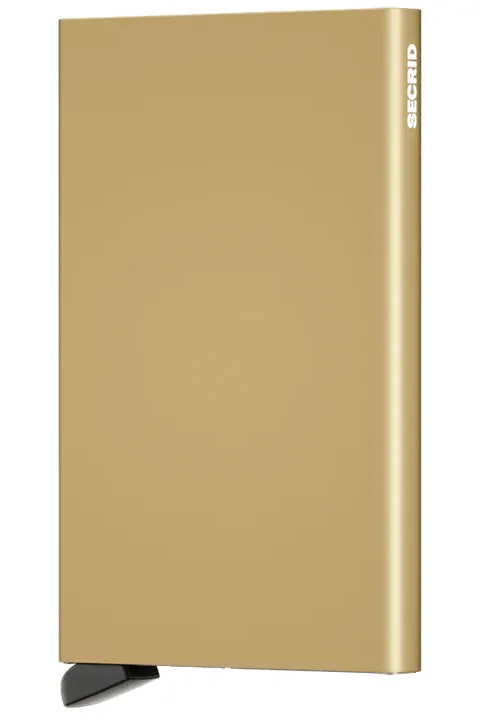 Secrid Cardprotector Gold Side Angle View