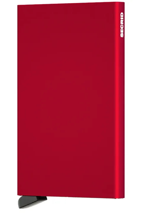 Secrid Card Protector Red Side Angled View