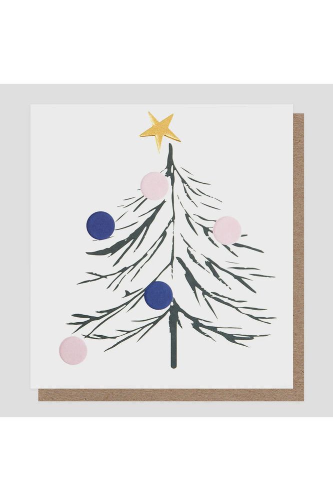 Greeting Card | Christmas Tree, Baubles + Star Christmas Greeting Cards Caroline Gardner