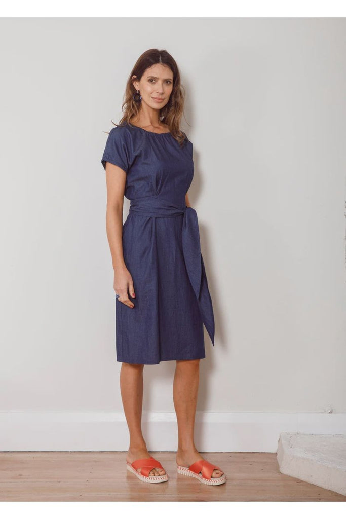 Dalston Izzy Dress Indigo Chambray Cotton