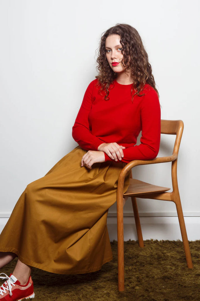 Dalston Kate Crew Sweater Fire Red