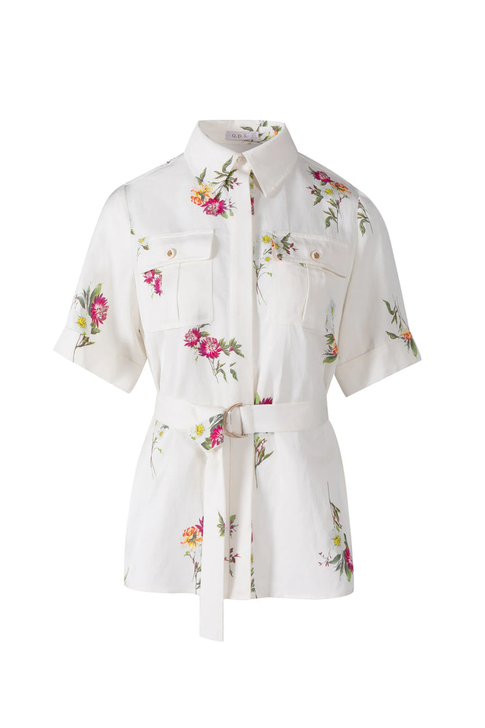 Olivia Floral Print Shirt Shirts 8,10,12,14 G.D.S.