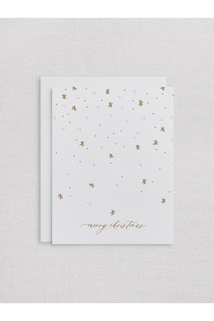 Greeting Card | Merry Christmas | Antique Gold Christmas Greeting Cards Inker Tinker