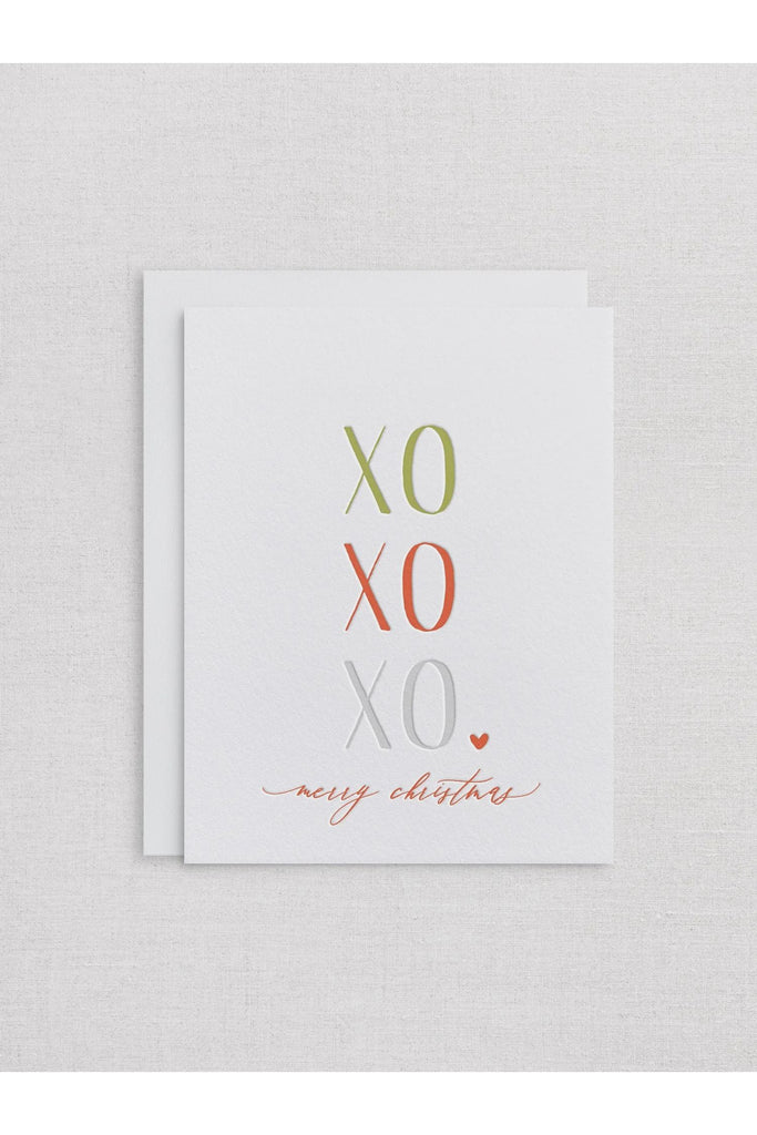 Greeting Card | Merry Christmas XO XO XO Christmas Greeting Cards Inker Tinker