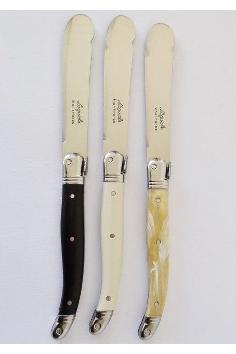 Laguiole Long Butter Knife Black Resin Handle