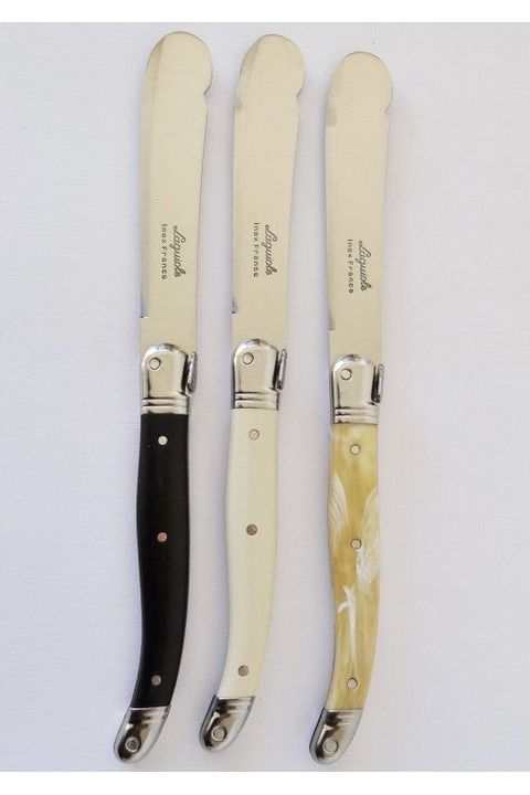 Laguiole Nero Long Butter Knife Ivory Handle