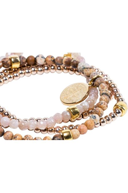 Lindi Kingi Beaded Bracelet Set cafe au Lait