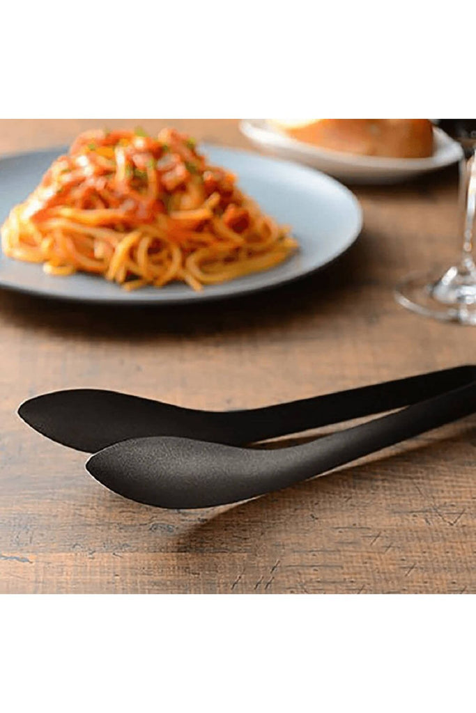 Moritsuke Long Fingertip Tongs | Black Serving Utensils Aux Co. Ltd