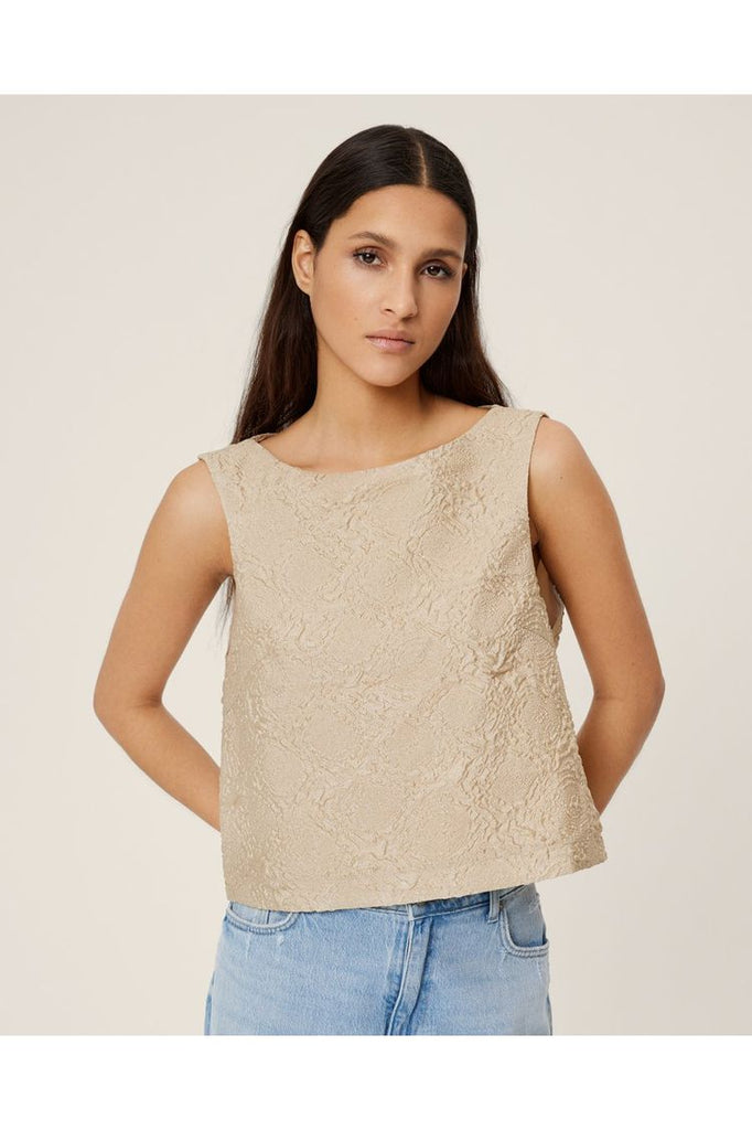 MSCH Copenhagen Aldis Top on model with jeans