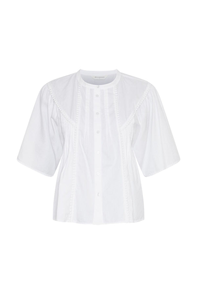 White blouse on a white background