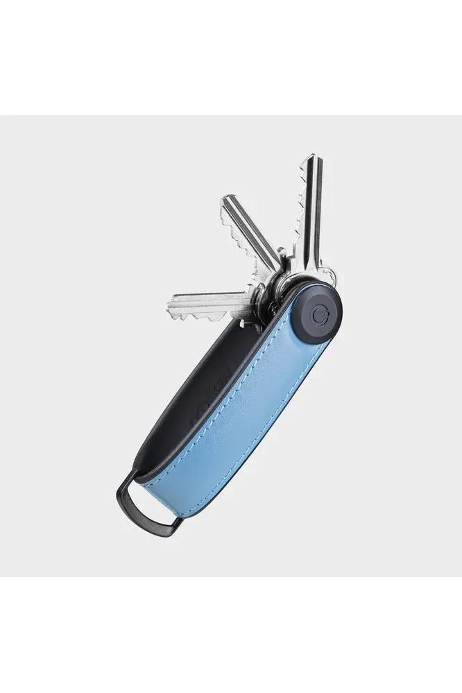 Orbitkey | Key Organiser Hybrid Leather Lake Blue | Crisp Home + Wear