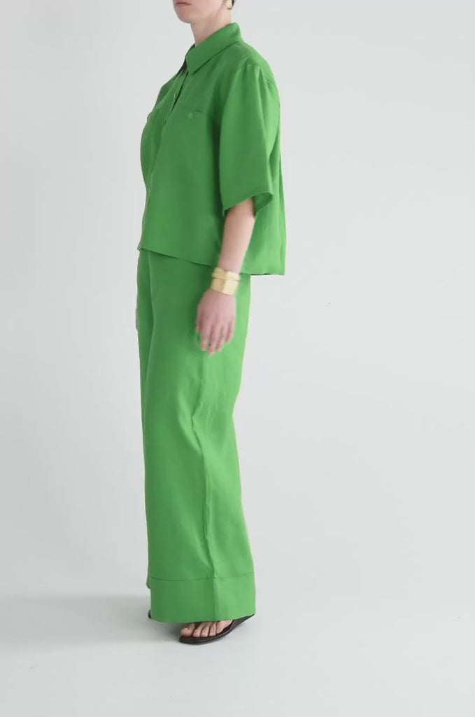 Elk Anneli Linen Pant bright vine green