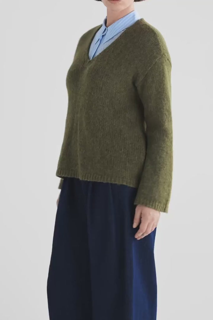 Elk Anken Sweater Dark Olive