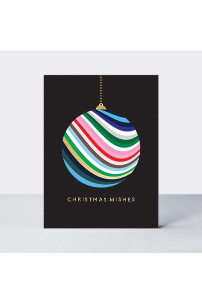 Greeting Card Mini | Colourful Christmas Bauble Christmas Greeting Cards Rachel Ellen Design