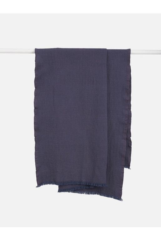 Oslo Lambswool Throw | Oxford Blue/Lupin Throws + Rugs Citta