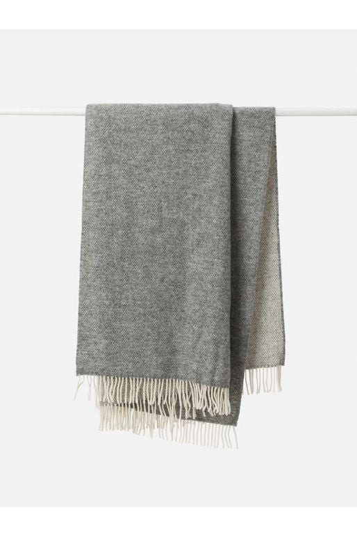 Wool Throw | Grey Throws + Rugs Citta