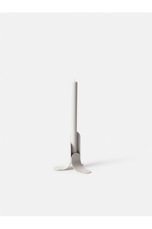 Citta Powdercoated Mild Steel Melt Candle Holder shown on a white background displaying a white candle