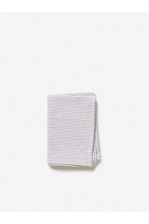Stripe Washed Cotton Tea Towel | Grey Tea Towels Citta Essentials