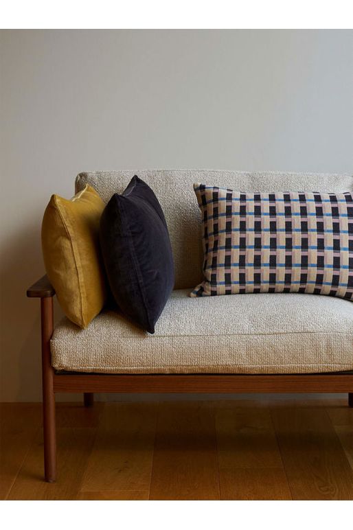 Velvet Cushion | Blue Black Cushions Citta