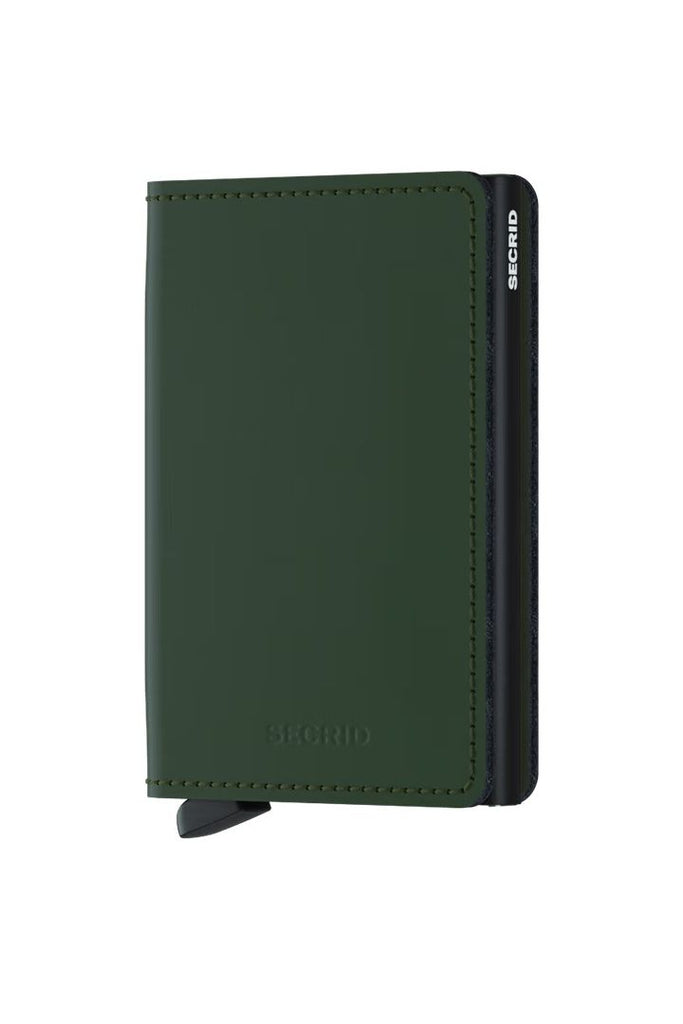 Slimwallet | Matte | Green - Black Mens Wallets Secrid