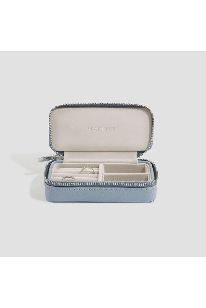 Stackers Medium Dusky Blue Travel Jewellery Case