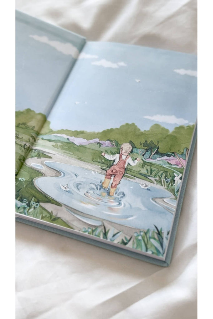 Interior Illustration of Forget Me Not's Keeps Sake Journal To My Son