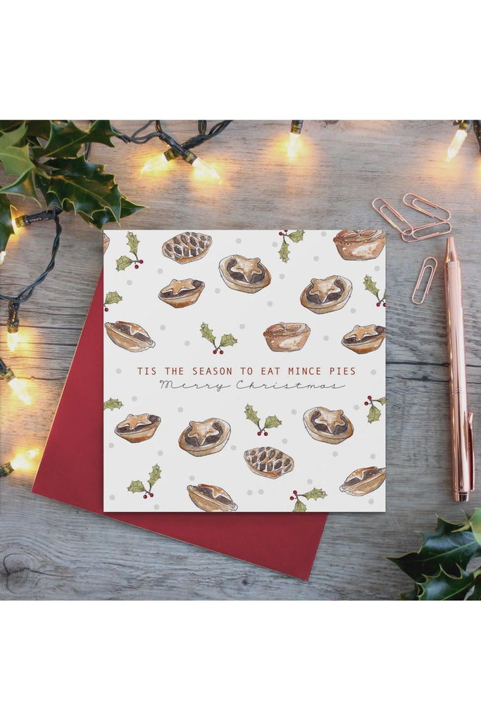 Greeting Card | Tis The Season To Eat Mince Pies Christmas Greeting Cards Toasted Crumpet