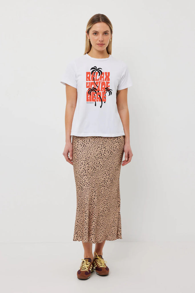 Tuesday Label Band Tee relax white