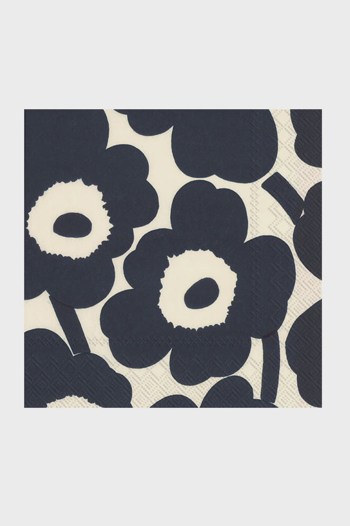 Cocktail Paper Napkin | Marimekko Unikko Dark Blue Nature Paper Napkins IHR