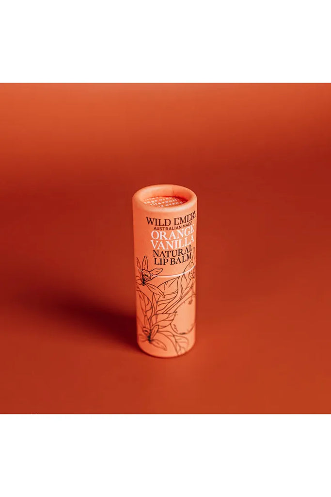 Orange Vanilla Natural Lip Balm Skincare Wild Emery