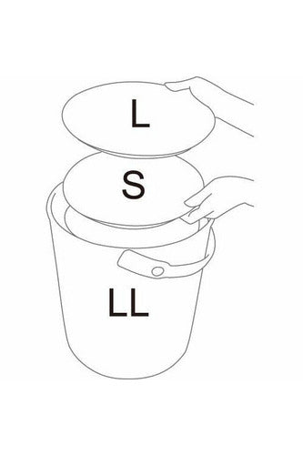 Omnioutil Storage Bucket w Lid- Grey - 3 Sizes Storage Buckets 4L,8L,20L Hachiman