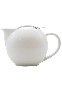 Classic White Teapot | 1L Teapots + Infusers + Strainers White Zero