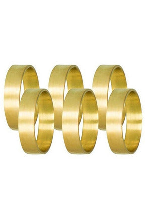 Brass Napkin Rings | Set of 6 Napkin Rings Napkin Rings S/6 / Brass Broste