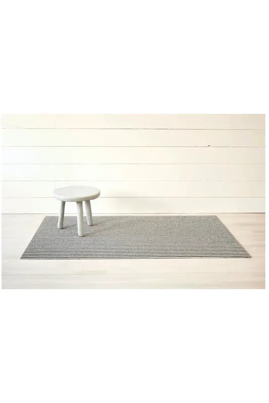 Breton Stripe Shag Mat - Gravel - 3 Sizes Indoor | Outdoor Mats Doormat,Utility Mat,Runner Chilewich