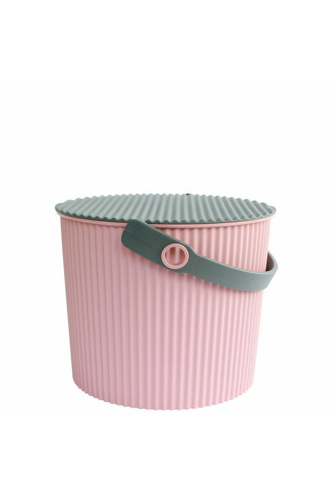 Omnioutil Storage Bucket w Lid - Pink w Grey Lid - 3 Sizes Storage Buckets 8L Hachiman