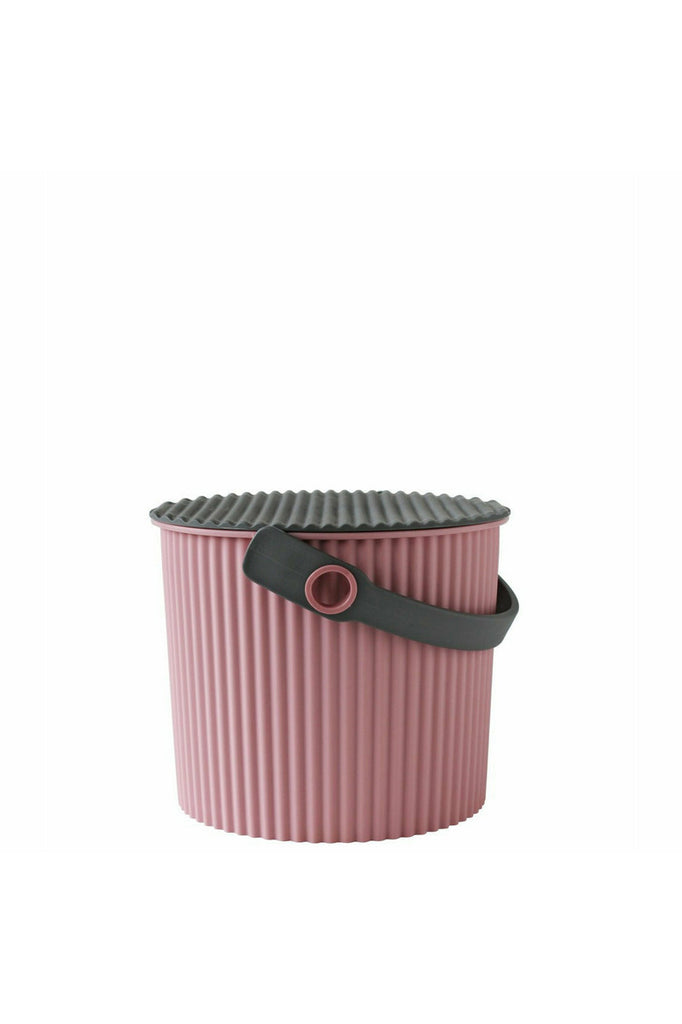 Omnioutil Storage Bucket w Lid - Pink w Grey Lid - 3 Sizes Storage Buckets 4L Hachiman