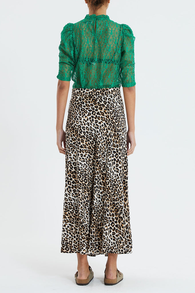 Lollys Laundry Mio Skirt, Leopard Print, Long and full