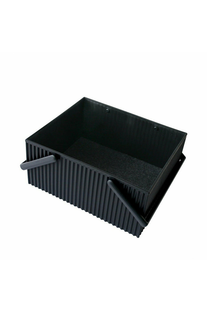 Omnioffre Rectangular Stacking Storage Box - Black - 3 Sizes Storage Boxes + Caddies Large Hachiman
