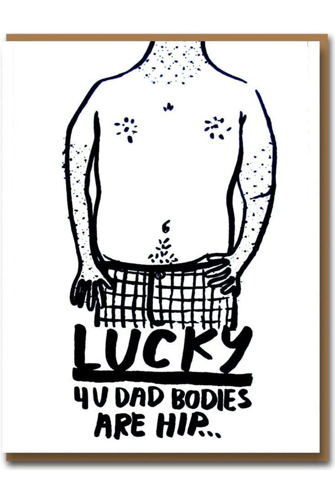 Greeting Card |  Dad Bodies Are Hip Cards 1973
