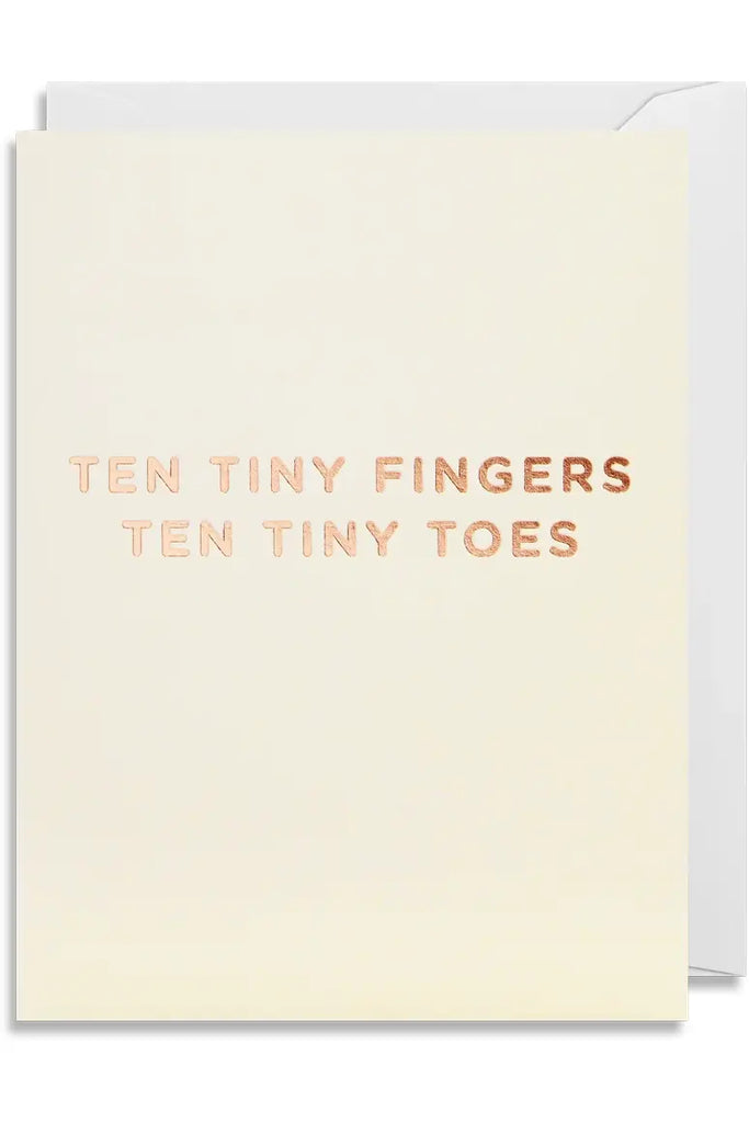 Lagom Mini Greeting Card Ten Tiny Fingers Crisp Home + Wear